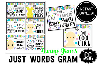 Preview of Bunny Gram Spring Fundraiser Class Printable  Reward Notes Friend Messages