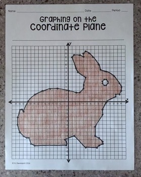 Preview of Bunny - Graphing on the Coordinate Plane Mystery Picture