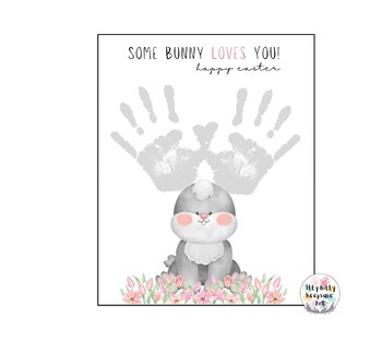 Bright Happy Hoppy Easter / Handprint Footprint Art Craft / Kids Baby –  PRINT IT OFF