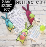 Bunny Holding Egg Writing Gift