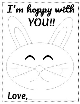 Preview of Bunny- I'm hoppy with you | Easter/ Spring Template