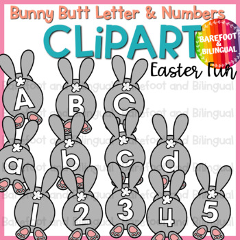 Preview of Bunny Letters Clipart - Easter Clipart -  Letters and Numbers Clip Art