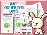 Bunny Odd/Even Math Games with Answer Keys
