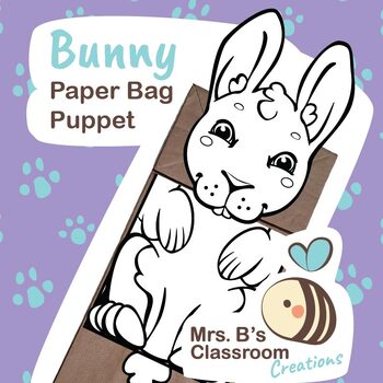 Bunny Paper Bag Puppet - Frosting and Glue- Easy crafts, games, recipes,  and fun