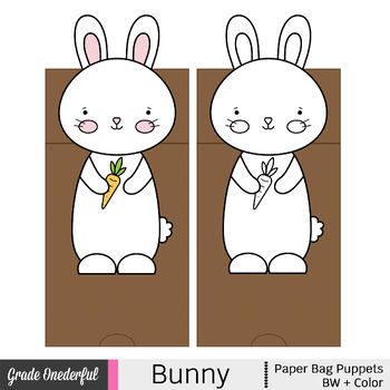 Bunny Paper Bag Puppet - Frosting and Glue- Easy crafts, games, recipes,  and fun