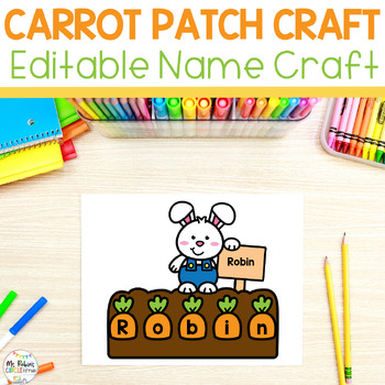 Preview of Bunny Rabbit Craft | Easter Activity | EDITABLE Name Craft