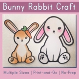 Bunny Rabbit Craft Printable | Springtime Baby Animal life