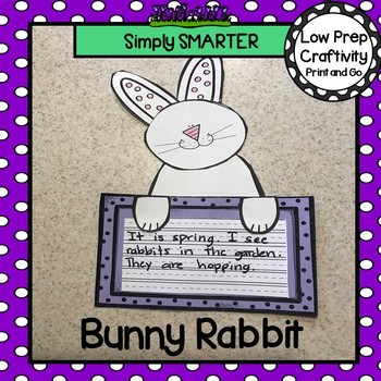 Preview of Bunny Rabbit Writing Cut and Paste Craftivity