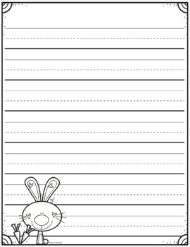 Bunny Rabbit Writing Papers - Spring Writing Activities by From the Pond