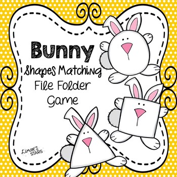 Preview of Bunny Shape Matching File Folder Game {EASTER}