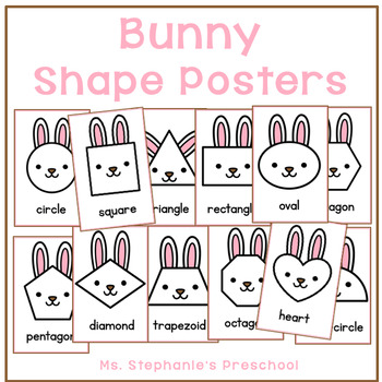 Preview of Bunny Shape Posters - Preschool