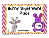 Sight Word Game - Literacy Center with Rabbit Theme