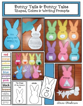 Preview of Spring Activities Easter Crafts 2D Shapes Colors & Writing Prompts
