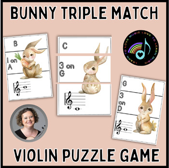 Preview of Bunny Triple Match Violin Game