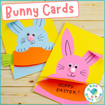 Preview of Bunny and Carrot Cards - Easter Craft - Easter Bunny Craft - Spring Craft