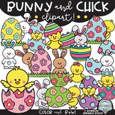 Bunny and Chick Clipart {easter chick clipart}