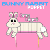 Bunny stick Puppet Craft, Easter Bunny Rabbit, Spring, 2 pgs
