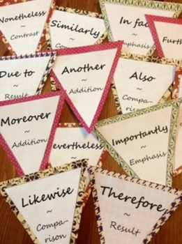 Preview of FREE Bunting Banner - Linking Words - Conjunctions