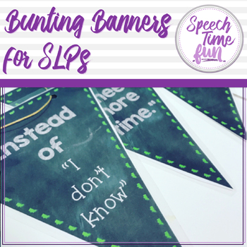 Preview of Bunting Banners for SLPs!