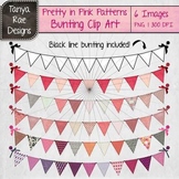 Bunting Clip Art {Pretty in Pink Patterns}