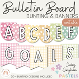 Bunting and Display Banners | Daisy Gingham Pastels Classr