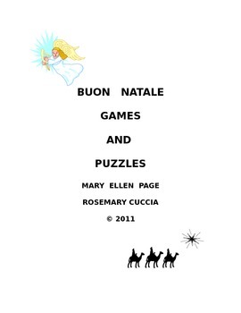 Preview of Buon Natale Christmas Games and Puzzles (revised)