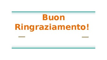 Preview of Buon Ringraziamento! Italian Thanksgiving Actitivity