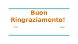 Buon Ringraziamento! Italian Thanksgiving Actitivity