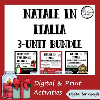 Preview of Buone Natale! Christmas in Italy - 3-Unit Bundle - Digital, Google, + Print