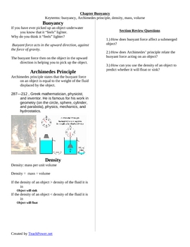 Preview of Buoyancy and Density Notes