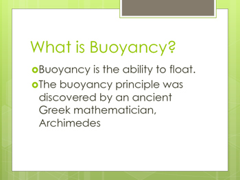 Preview of Buoyancy and Line Plots