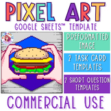 Burger Commercial Use Pixel Art Activity Templates for Goo