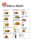 Burger King Menu Math