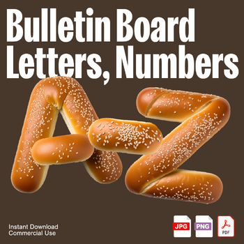 Preview of Burger Letters Clipart | Bulletin Board Letters and Numbers for Classroom Decor