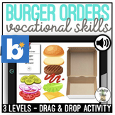 Burger Orders Drag & Drop Boom Cards