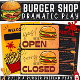 Burger Shop Pretend Play | Burger Diner Dramatic Play Printables