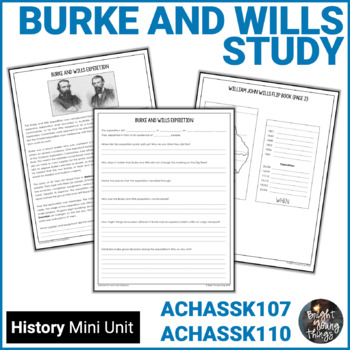 Preview of Burke and Wills - Australian Explorers Information and Activity Packet