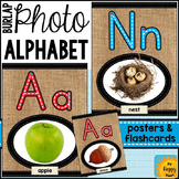 Burlap Alphabet Posters with Photos