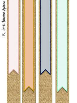 Burlap Binder Covers & Spines: Bunting & Chevron {Editable} by Lindsay ...