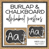 Burlap & Chalkboard Alphabet Posters