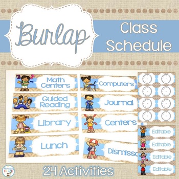 Burlap Classroom Decor Farmhouse Classroom Decor Classroom Schedule ...