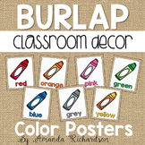 Burlap Color Posters