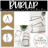 Burlap Farmhouse Banners and Labels