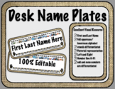 Burlap Farmhouse Rustic Classroom Decor - Table Tag/ Name 