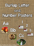 Burlap Letter (non-fiction pictures) and Number Posters