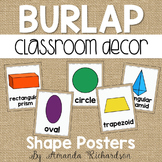 Burlap Shape Posters