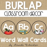 Burlap Word Wall Alphabet