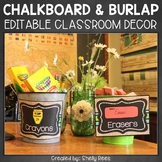 Burlap and Chalkboard Classroom Decor | Rustic Classroom D