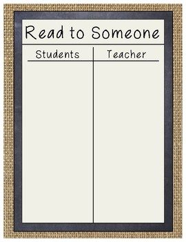 Preview of Burlap and Chalkboard Daily 5 Anchor Charts