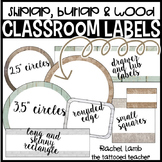 Farmhouse Burlap and Shiplap Classroom Labels * Editable *